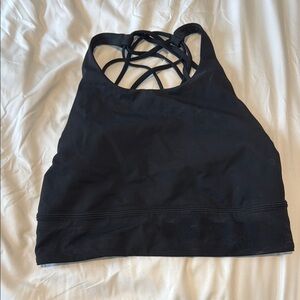 Lululemon Black Strappy Sports Bra Size 8